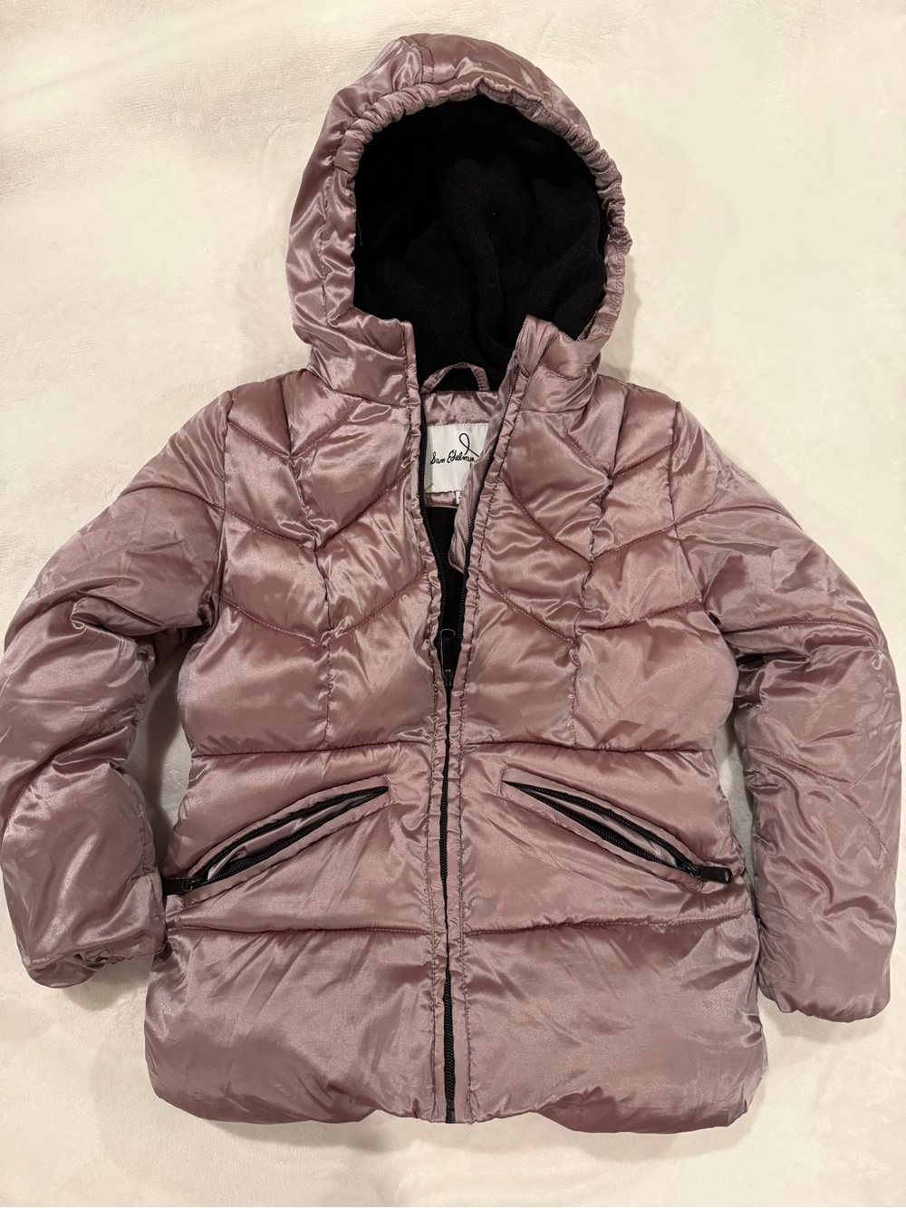 Sam Edelman Shimmery Light Mauve Puffer Jacket Size 5/6
